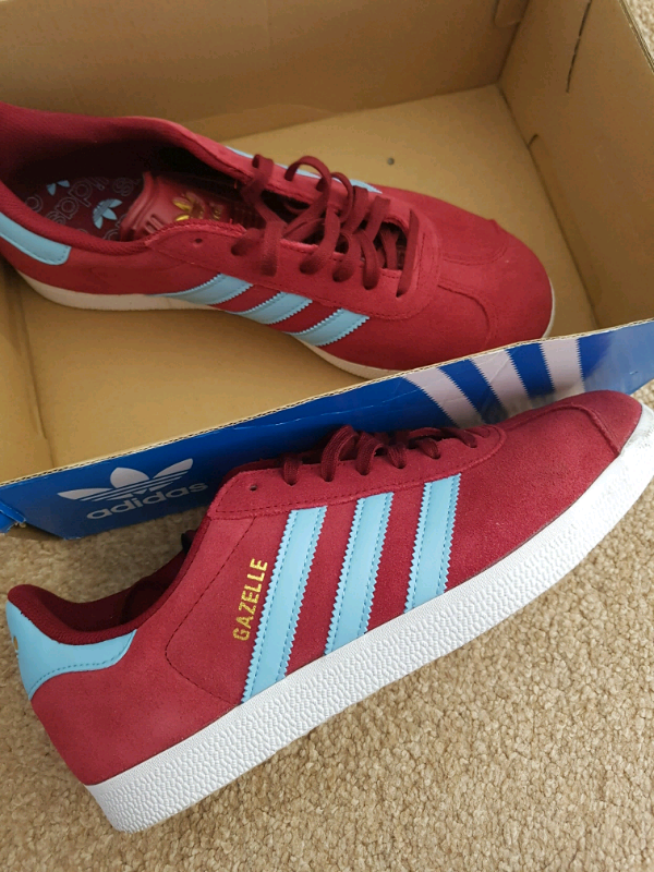 adidas gazelle mens claret and blue